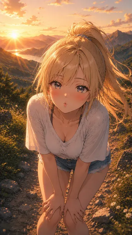 Anime Mountain Summer Girl Collections