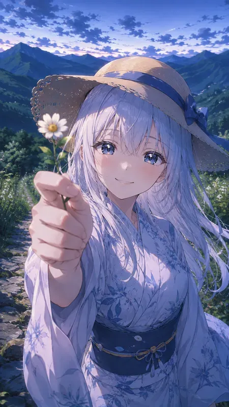 Anime Mountain Summer Girl Collections
