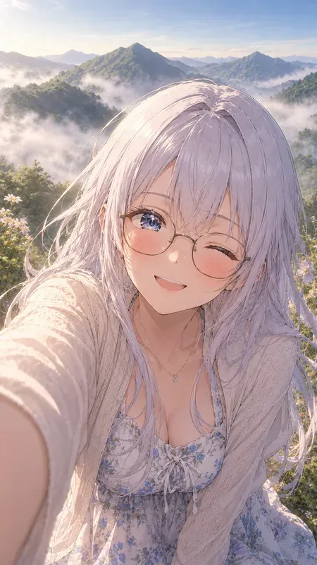 Anime Mountain Summer Girl Collections
