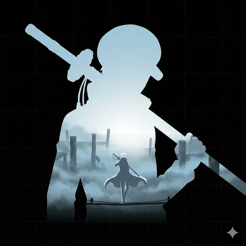 Double Exposure Silhouette One Pieces