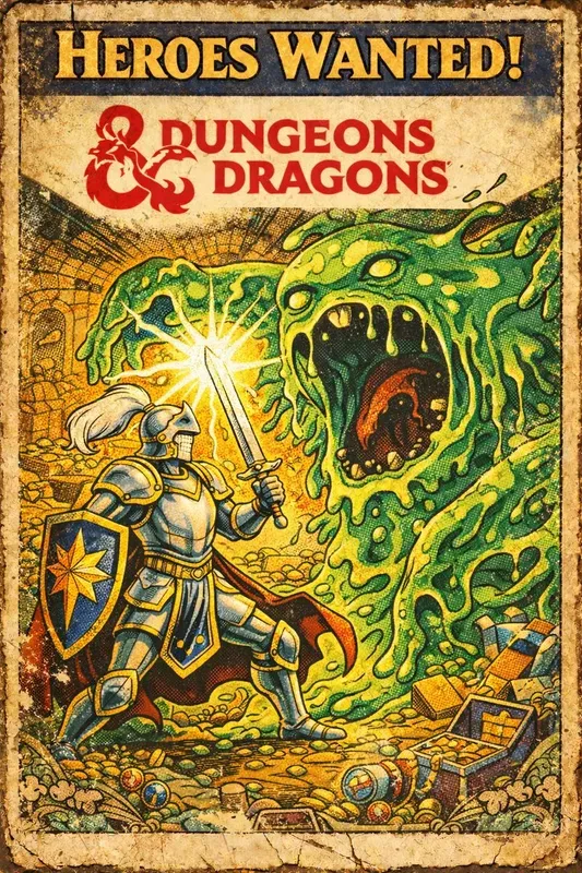 Dungeons Dragons Vintage Ads Posters