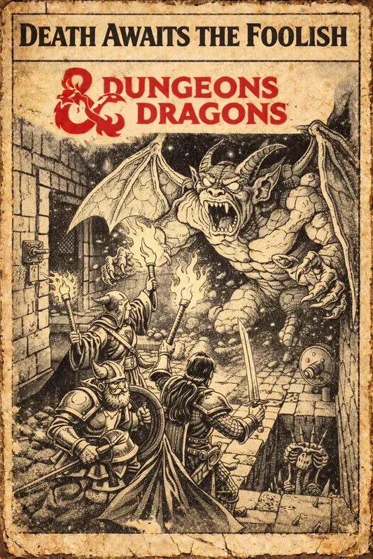 Dungeons Dragons Vintage Ads Posters