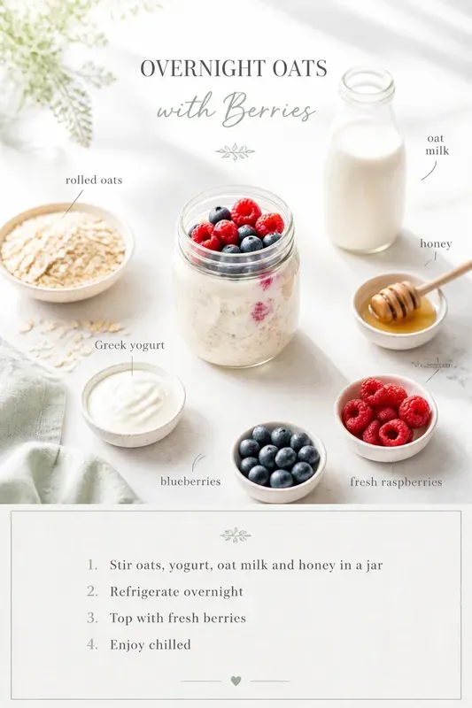 Bright Recipe Poster Food Photography