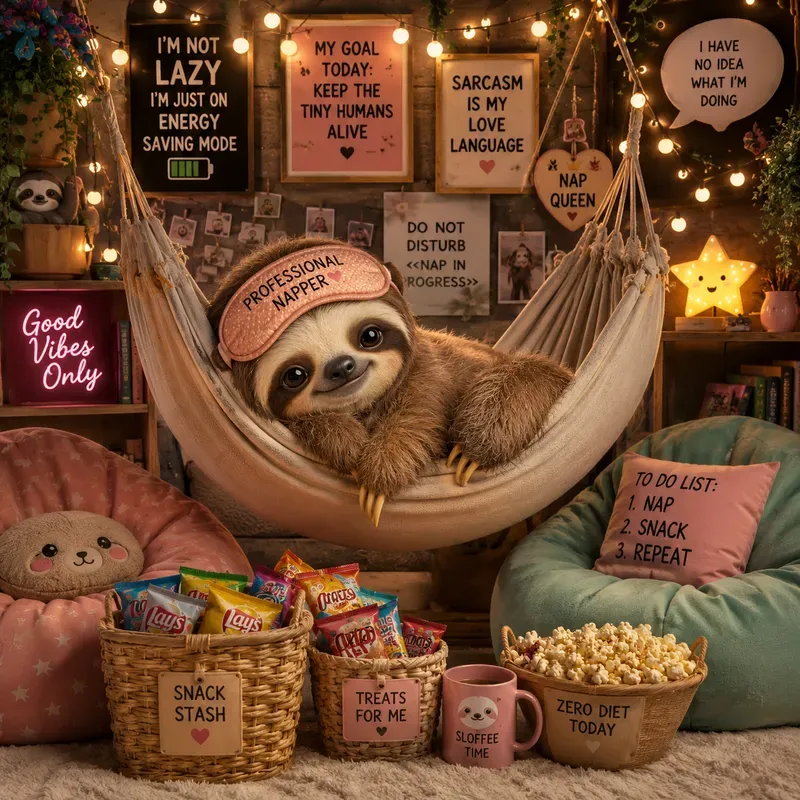 Cute Funny Animal Quote Room Art Decors