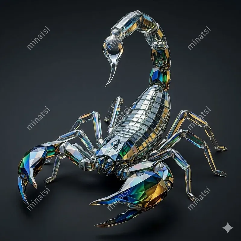 Glass Mosaic Animal Skeleton Art