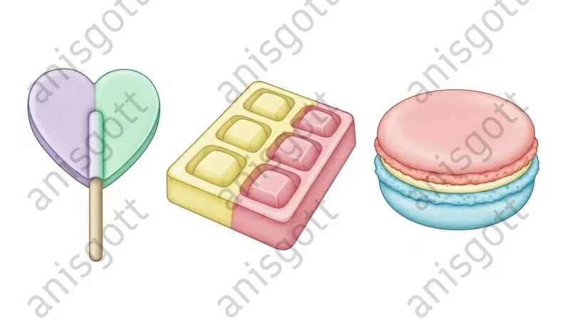 Pastel Kawaii Valentine Candy Cliparts