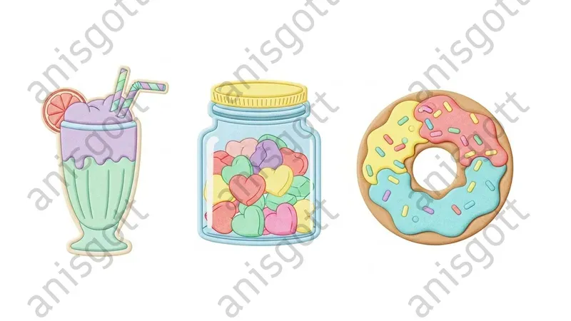 Pastel Kawaii Valentine Candy Cliparts