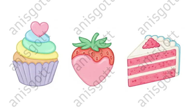 Pastel Kawaii Valentine Candy Cliparts
