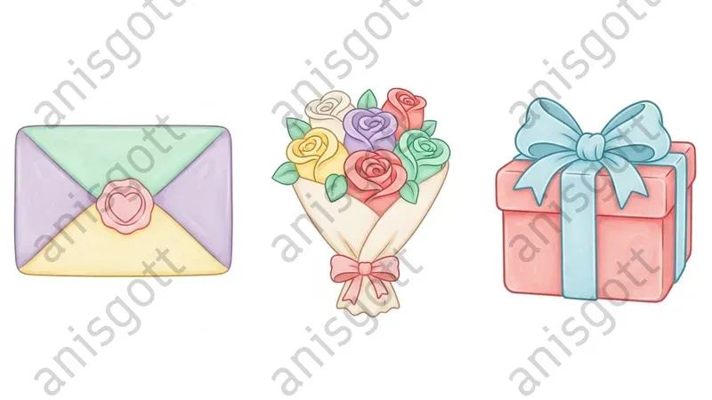 Pastel Kawaii Valentine Candy Cliparts