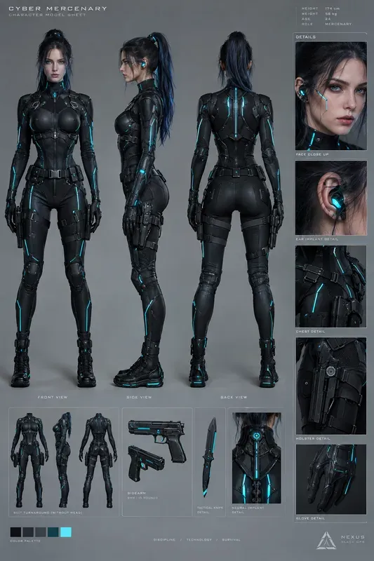 3D Character Model Sheet References