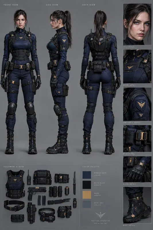 3D Character Model Sheet References