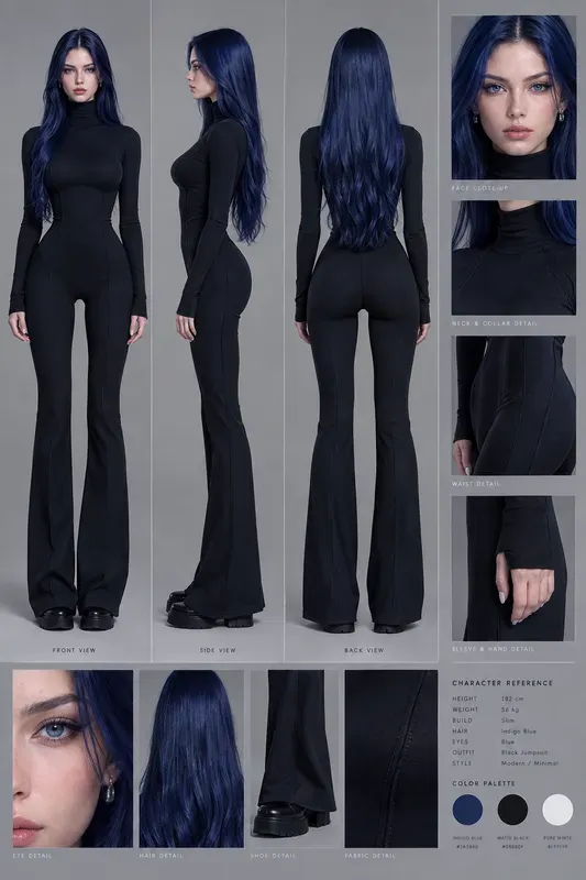 3D Character Model Sheet References