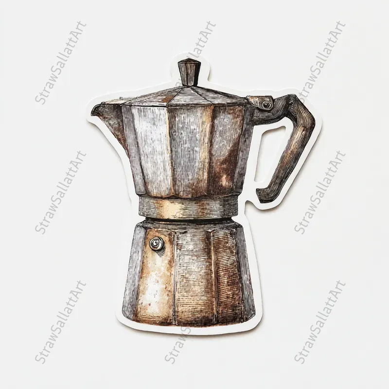 Vintage Coffee Sticker Clipart Designs