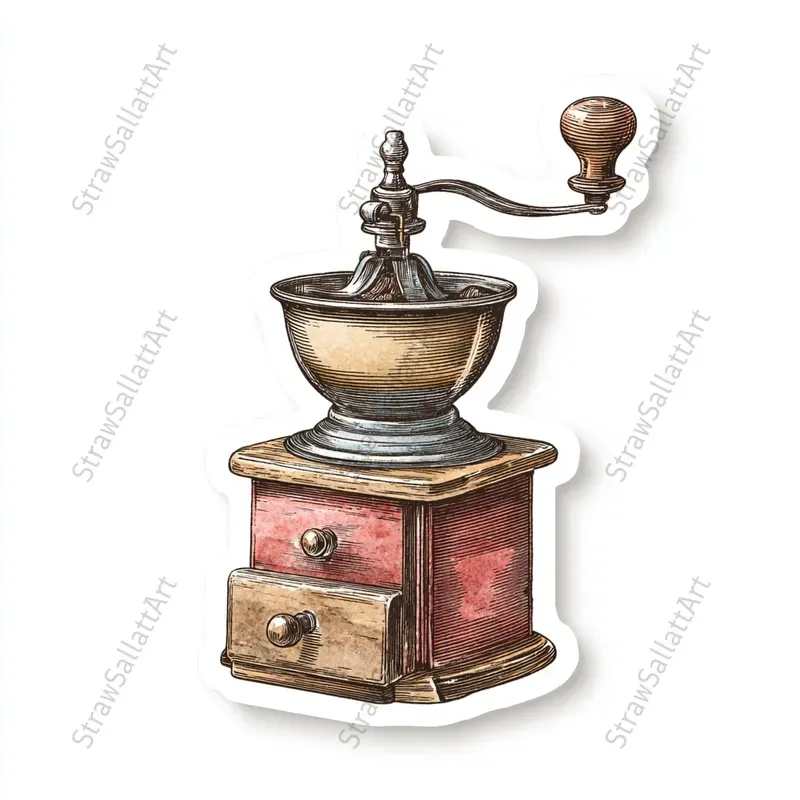 Vintage Coffee Sticker Clipart Designs