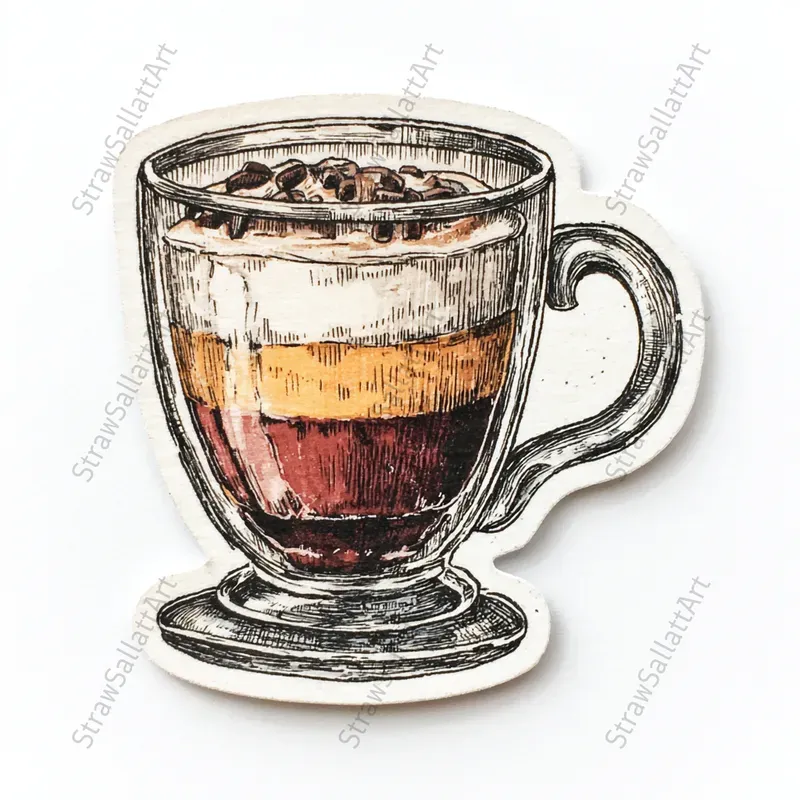 Vintage Coffee Sticker Clipart Designs
