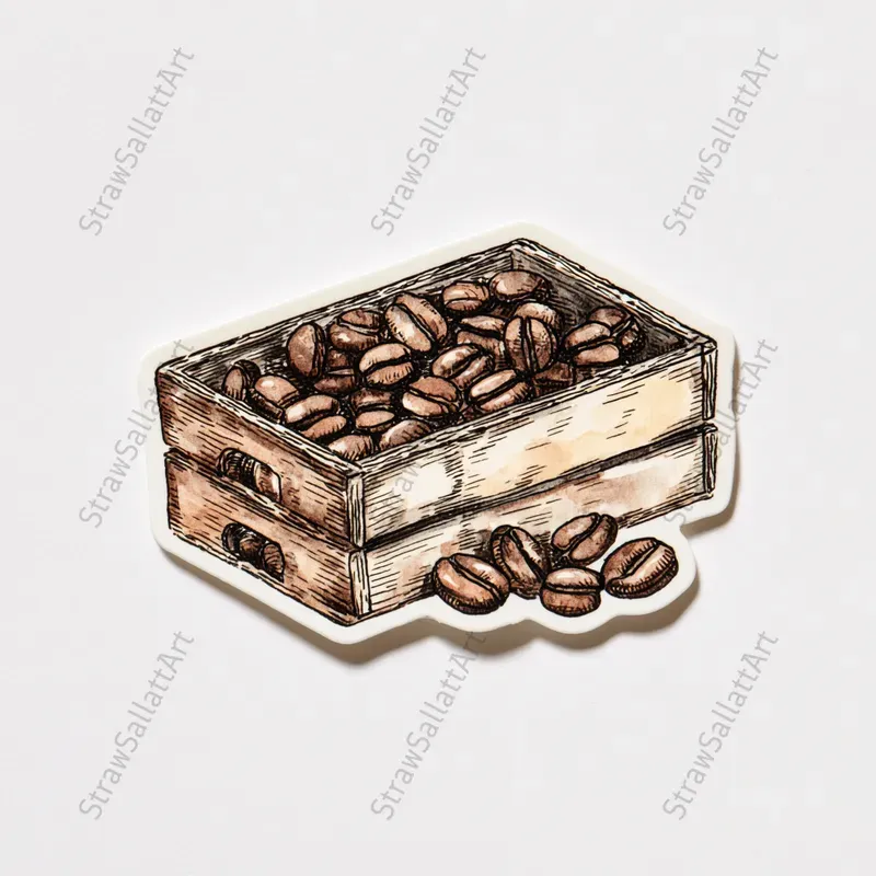 Vintage Coffee Sticker Clipart Designs