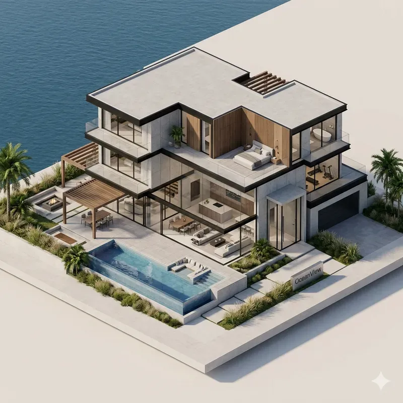 3D Isometric House Designs
