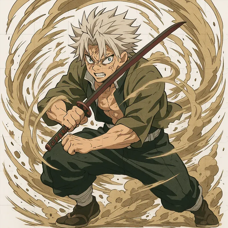 Demon Slayer Characters On White