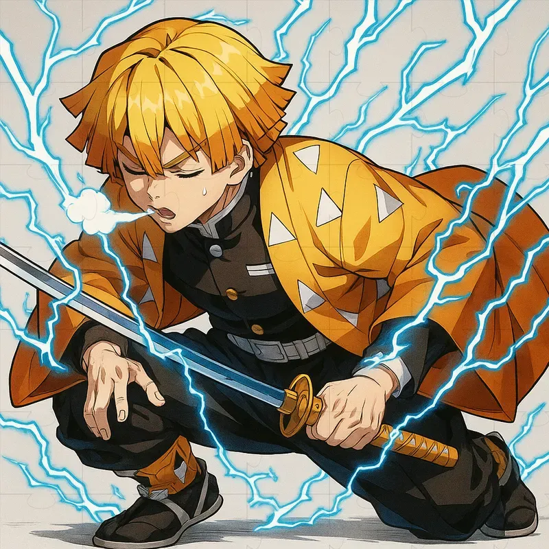 Demon Slayer Characters On White