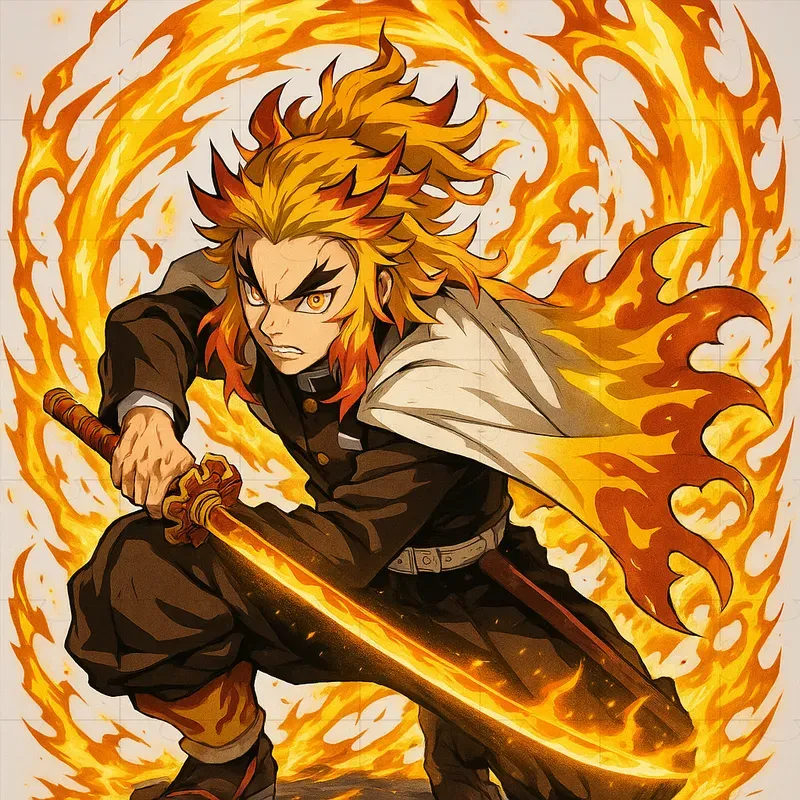 Demon Slayer Characters On White