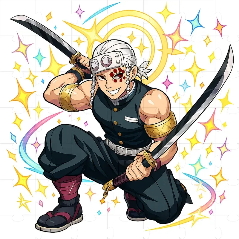 Demon Slayer Characters On White