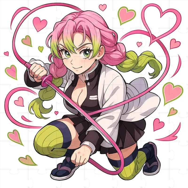 Demon Slayer Characters On White