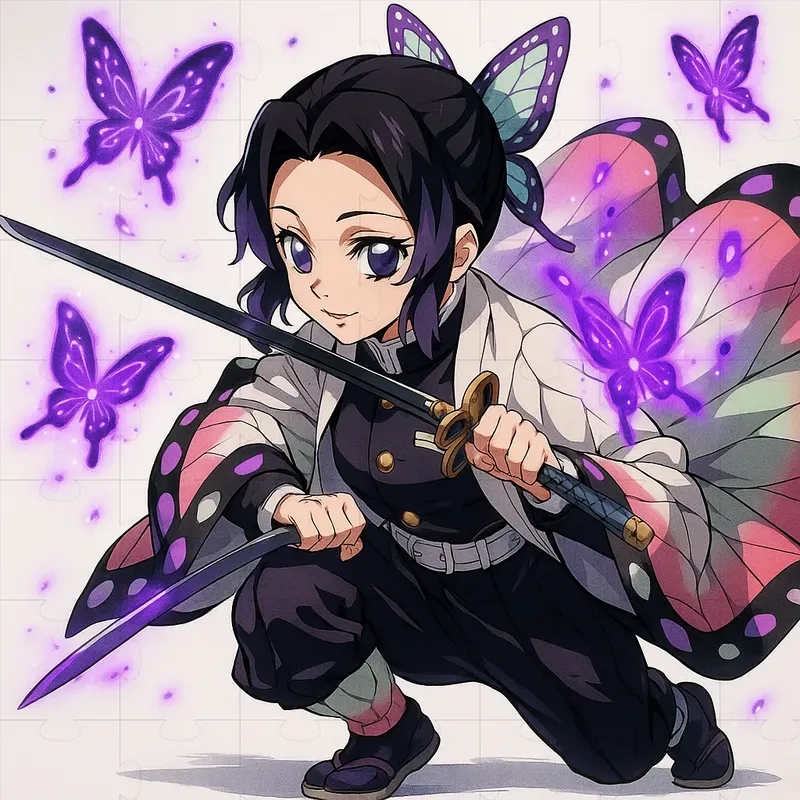 Demon Slayer Characters On White