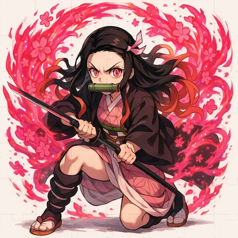 Demon Slayer Characters On White