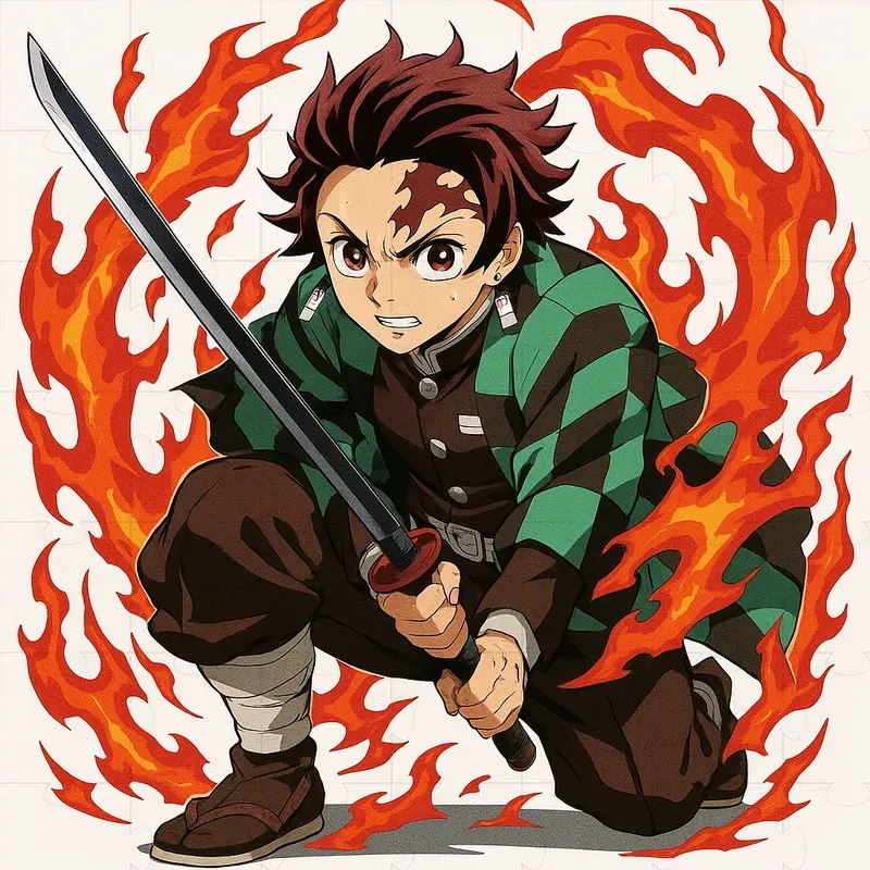 Demon Slayer Characters On White