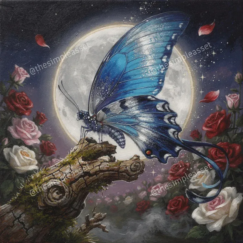 Ethereal Exotic Butterfly Garden Art