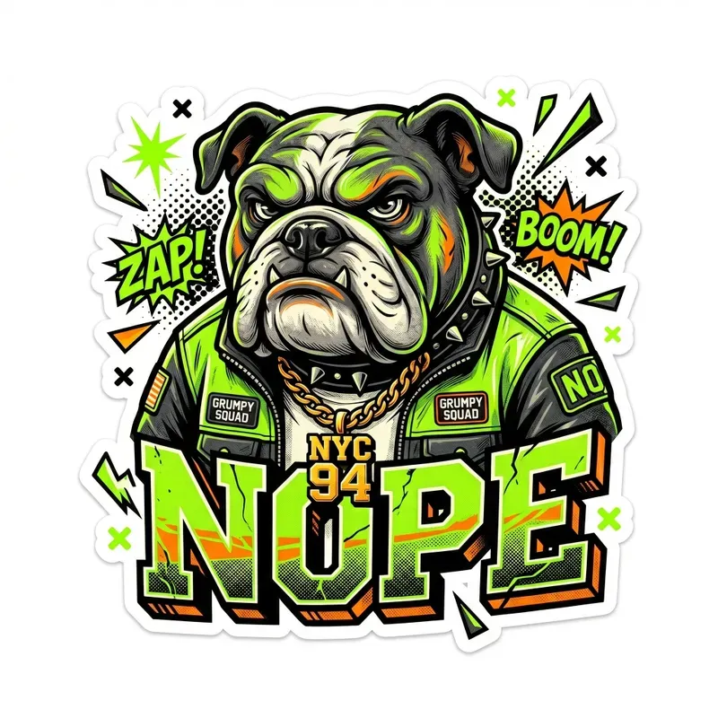 Cartoon Character Typography Tshirt Art