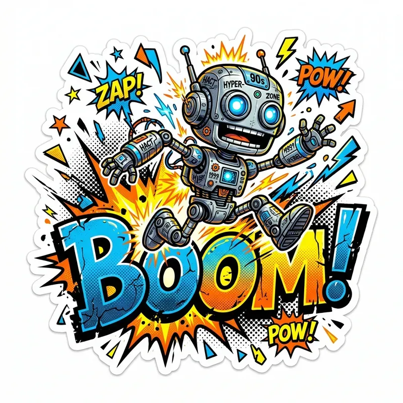 Cartoon Character Typography Tshirt Art