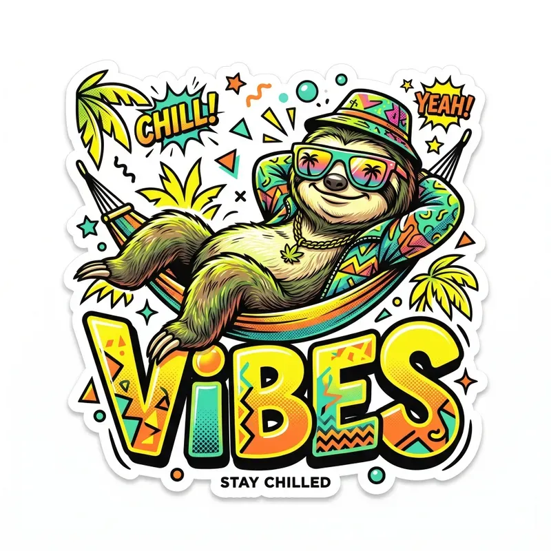 Cartoon Character Typography Tshirt Art