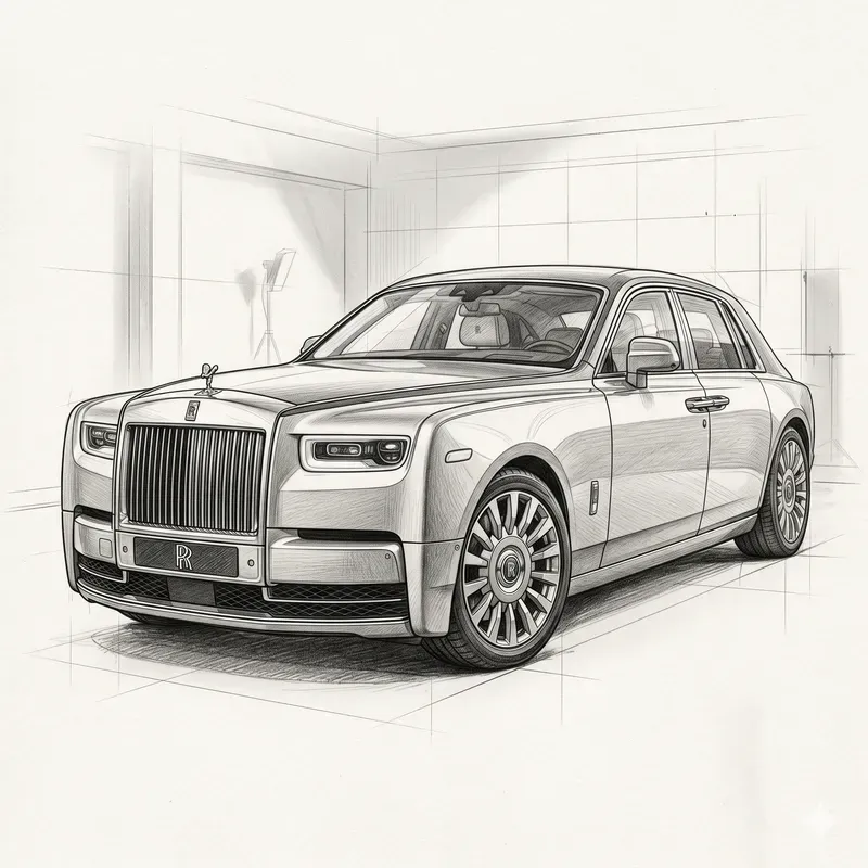 Pencil Sketch Car Designs