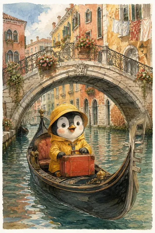 Whimsical Travel Storybook Art