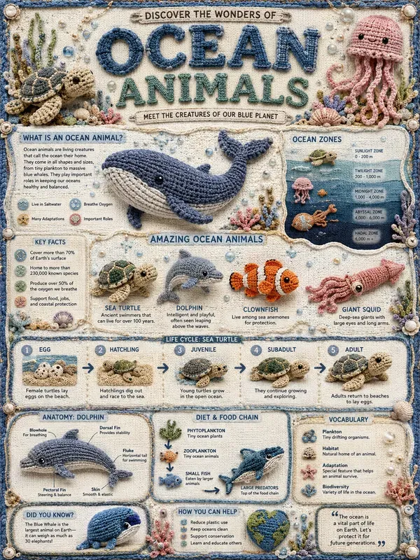 Crochet Infographic Poster Packs