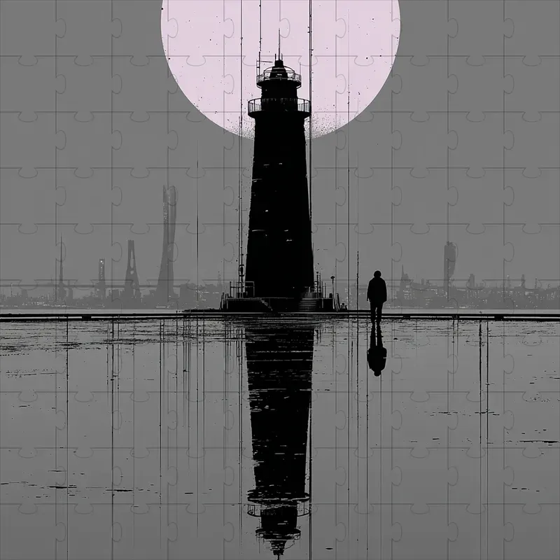 Monochrome Cyberpunk Ink Noir Posters