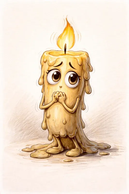 Whimsical Cartoon Pencil Character Art