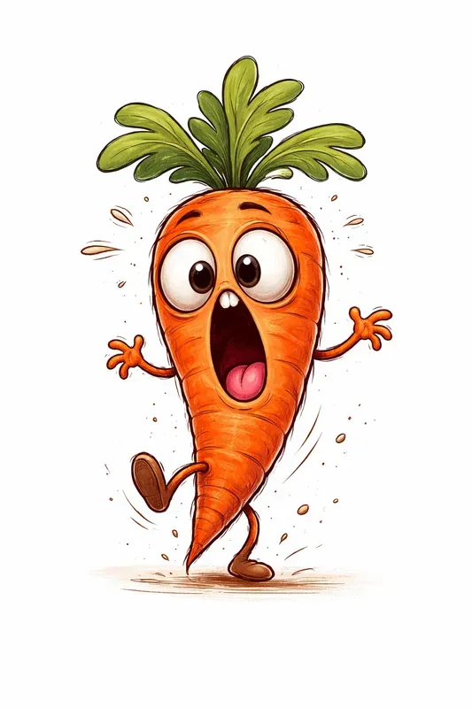 Whimsical Cartoon Pencil Character Art