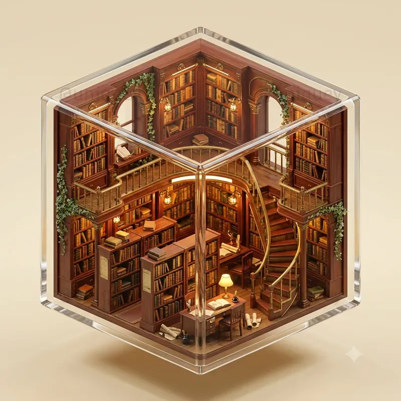 3D Glassmorphic Isometric Dioramas Pro