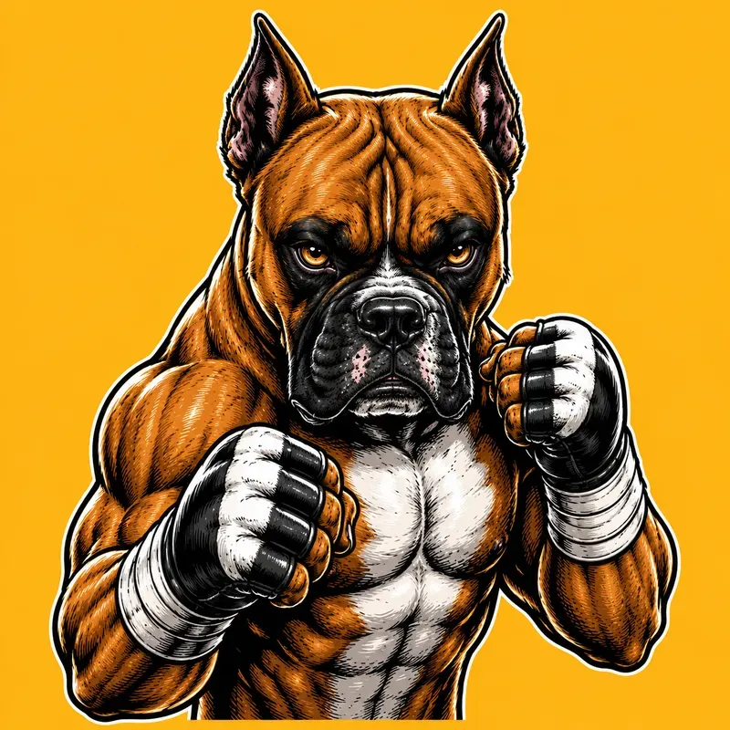 Fierce Guard Dog Tattoo Vector Art