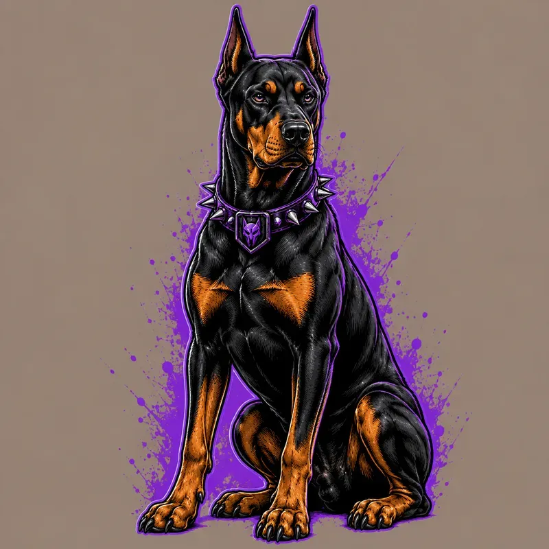 Fierce Guard Dog Tattoo Vector Art