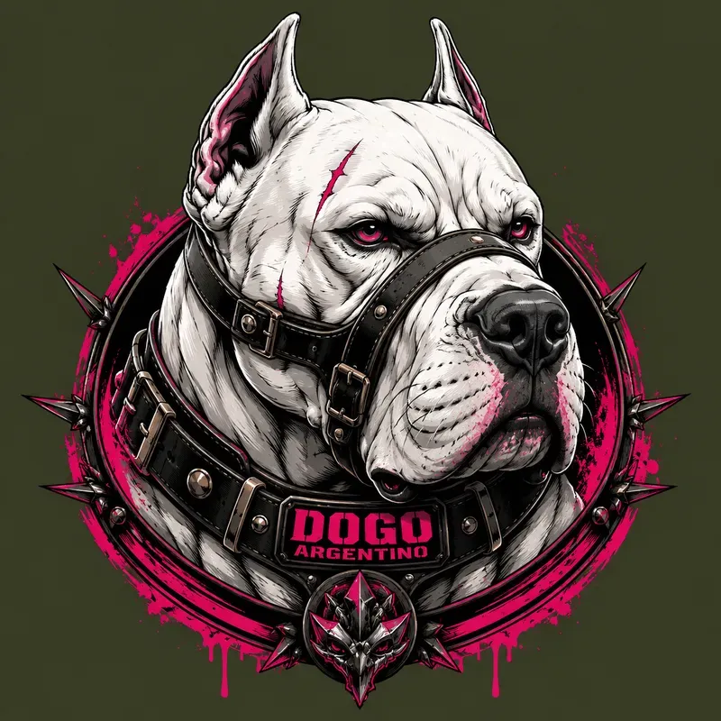 Fierce Guard Dog Tattoo Vector Art