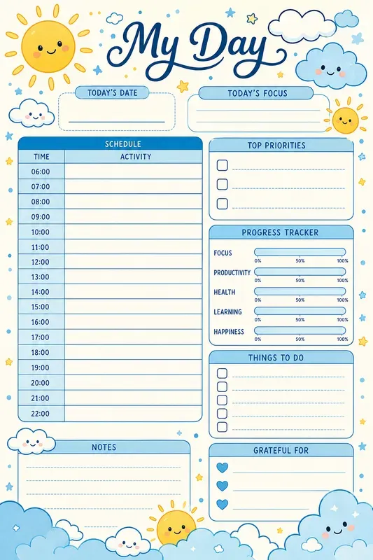Cute Organizational Planner Templates