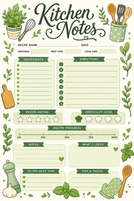 Cute Organizational Planner Templates
