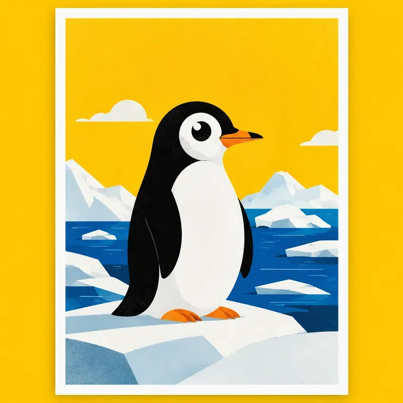 Geometric Bird Poster Art