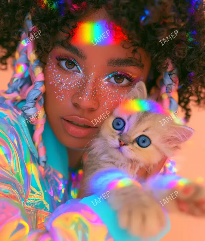 Prismatic Rainbow Beauty Portraits