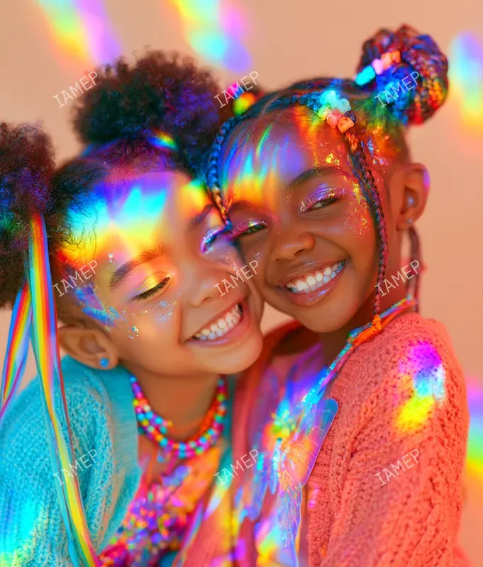 Prismatic Rainbow Beauty Portraits