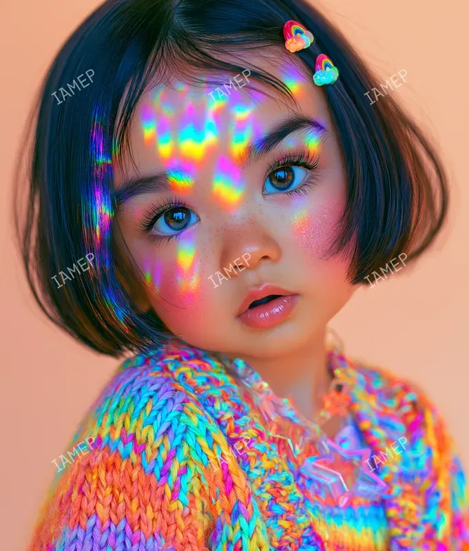 Prismatic Rainbow Beauty Portraits