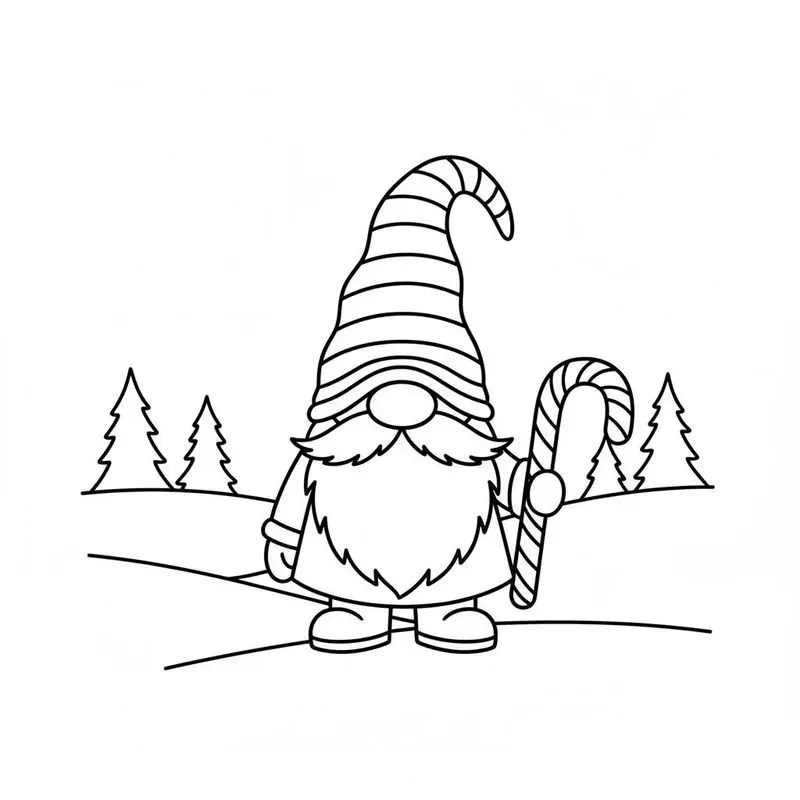 Minimalist Christmas Coloring Book Pages